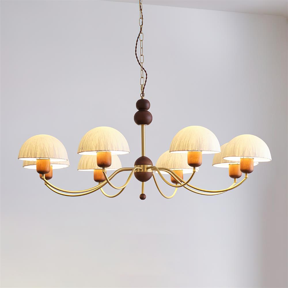 Core Chandelier Rice Paper Mid-Century