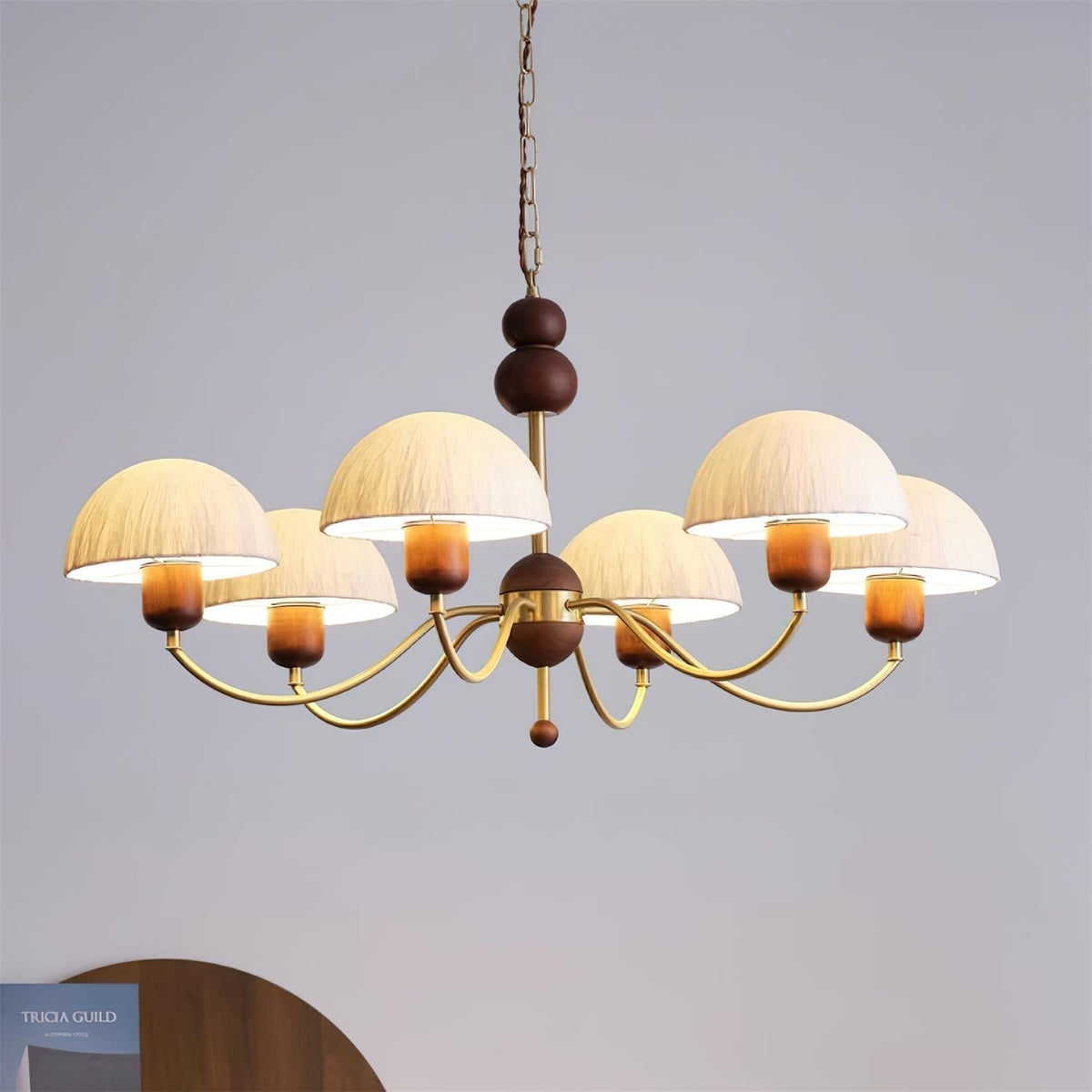 Core Chandelier Rice Paper Mid-Century