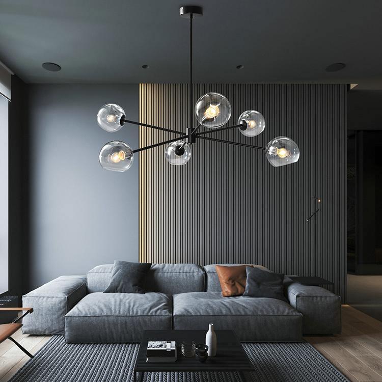 Aristin Chandelier Staggered Glass 6-Light