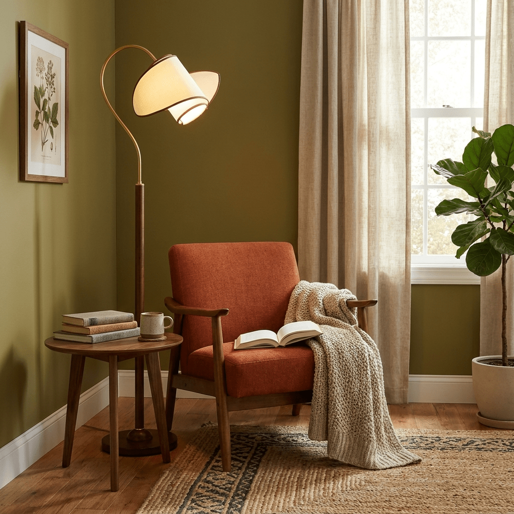 Corvienne Curved Neck Floor Lamp