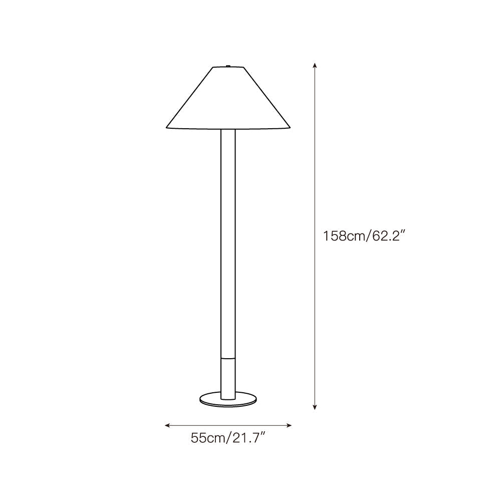 Vesperiel Travertine Floor Lamp