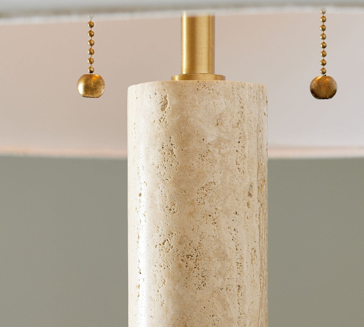 Vesperiel Travertine Floor Lamp