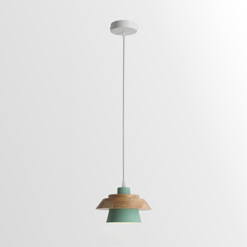 Fodobak Modern Metal/Wood Pendant Light, Multi Color