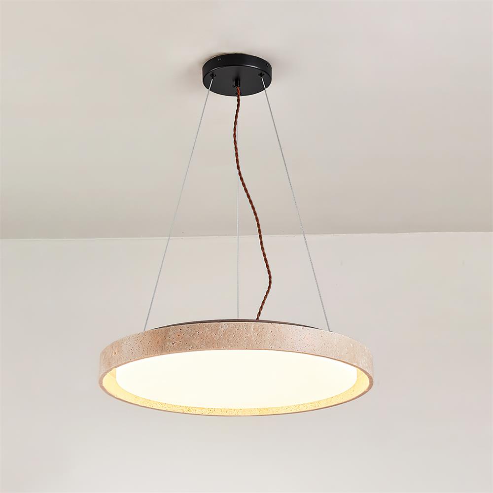 Tavaneria Pendant Light Travertine Ring