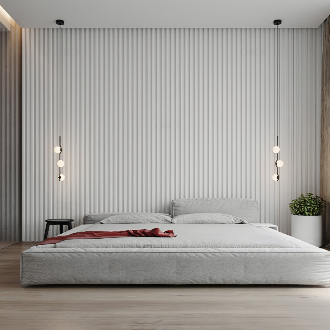 Elvian Chandelier White Globe Brass Minimalist
