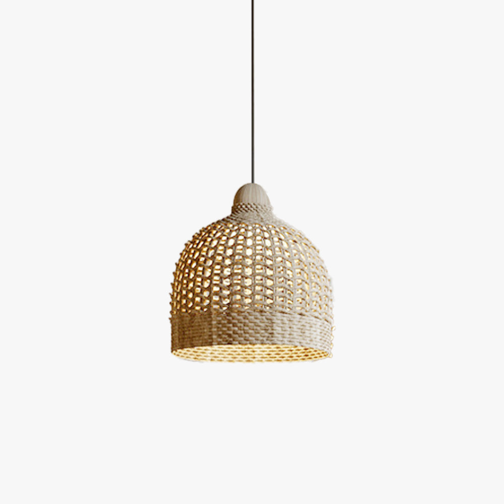 Dumubeme Japanese Retro Basket Pendant Light Bamboo Guesthouse/Bedroom