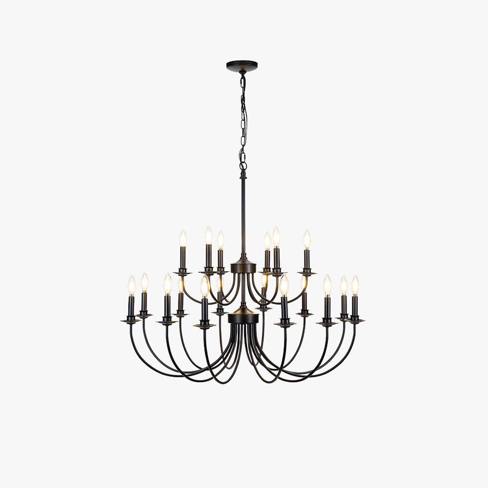 Gamopor LED Chandelier Black Metal Bedroom Living Room Ding Room
