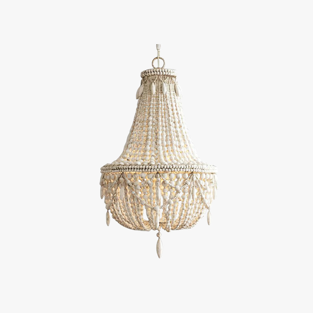 Kimoved Retro Luxury Atmosphere Metal/Wood Pendant Light, Old White