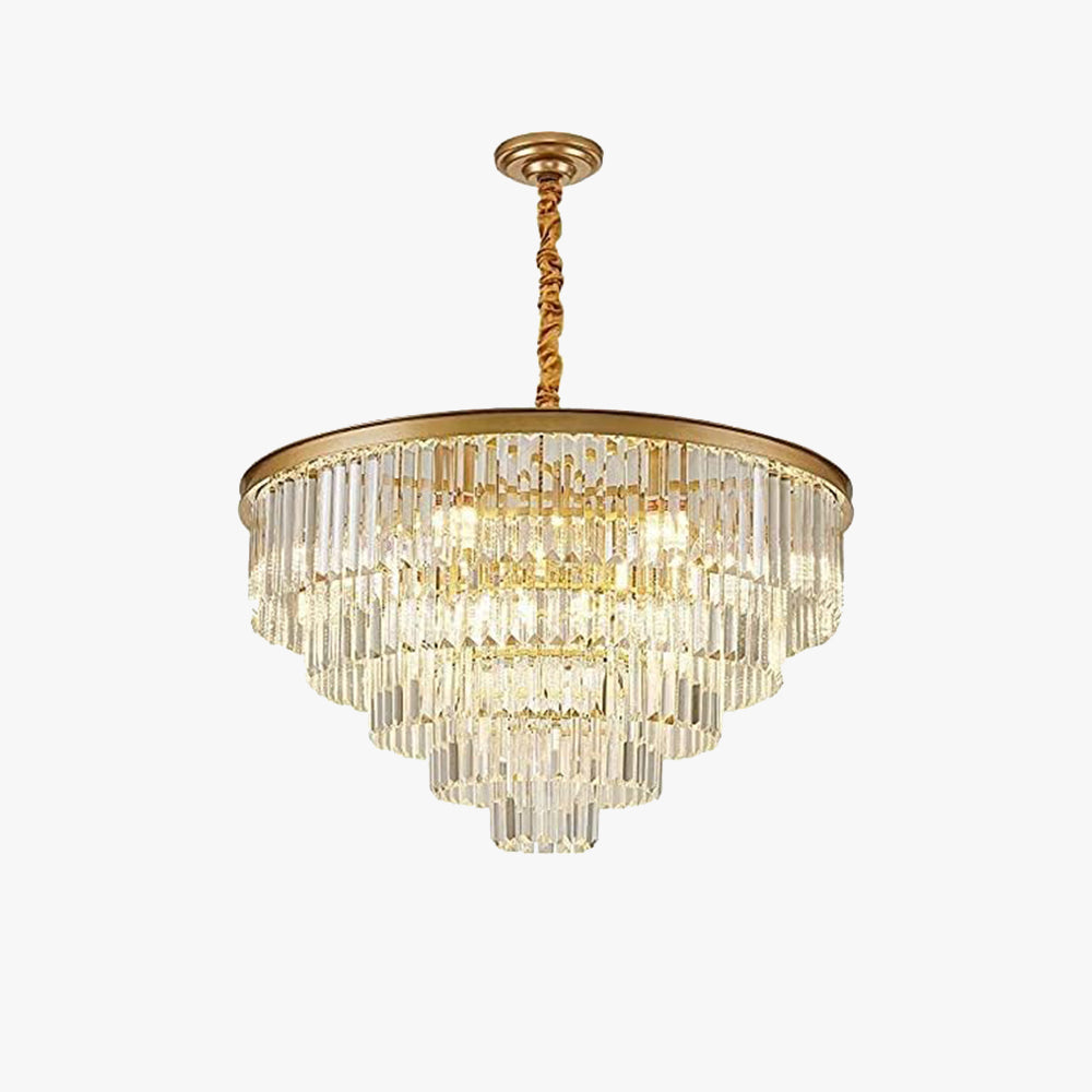 Cugimak Modern LED Decorative Luxury Pendant Light Crystal Metal Black/Gold Ring Bedroom/Living Room