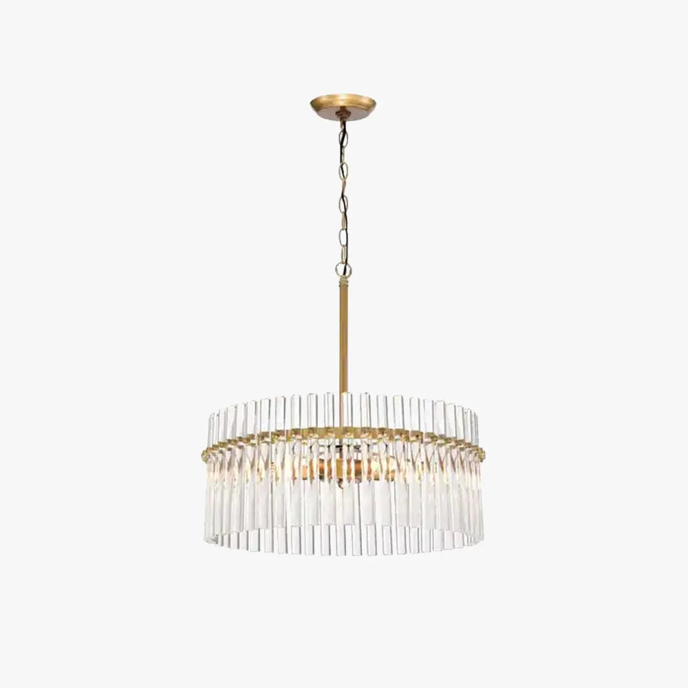 Butumes Modern Ring LED Pendant Lights Clear Glass Brass Living Room/Badroom