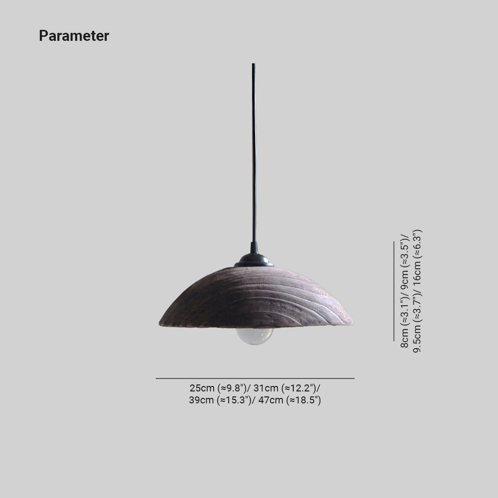 Netekud Modern LED Pendant Light Brown Wood Living Room Bedroom