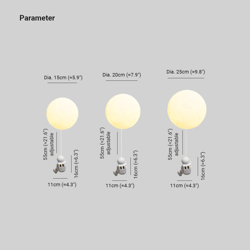 Dupivad Modern Moon LED Indoor Wall Lamp White Resin Kid's Room