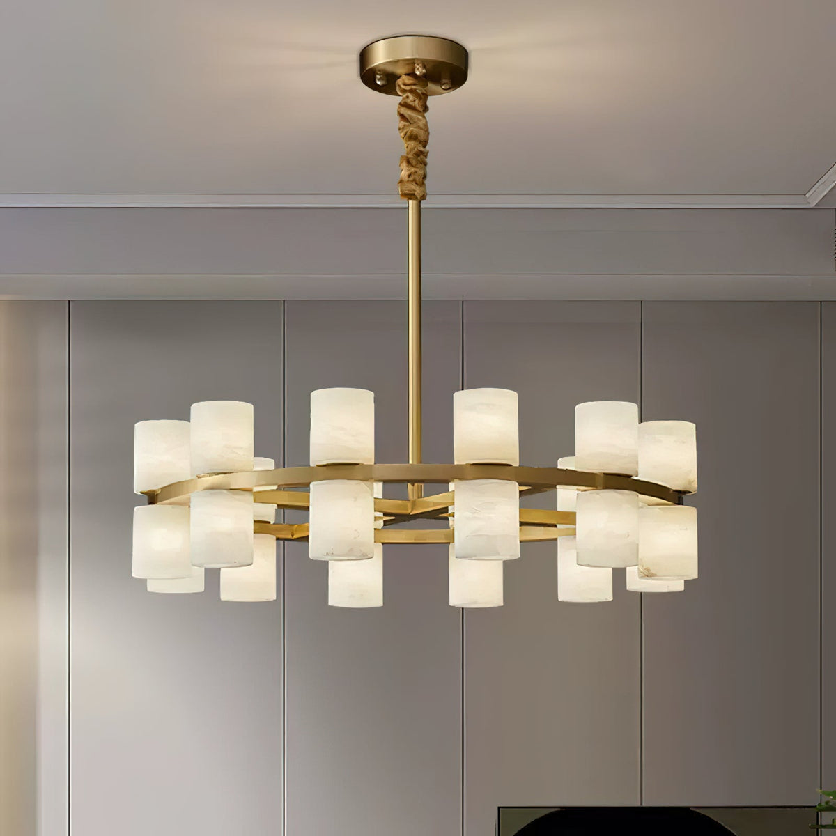 Etalir Postmodern Luxury Alabaster Chandelier