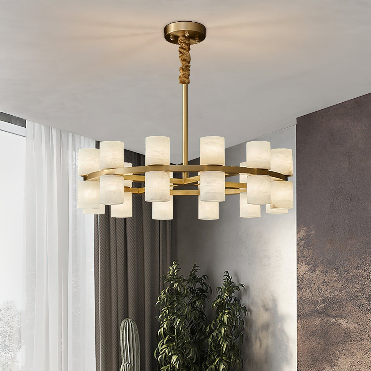 Etalir Postmodern Luxury Alabaster Chandelier