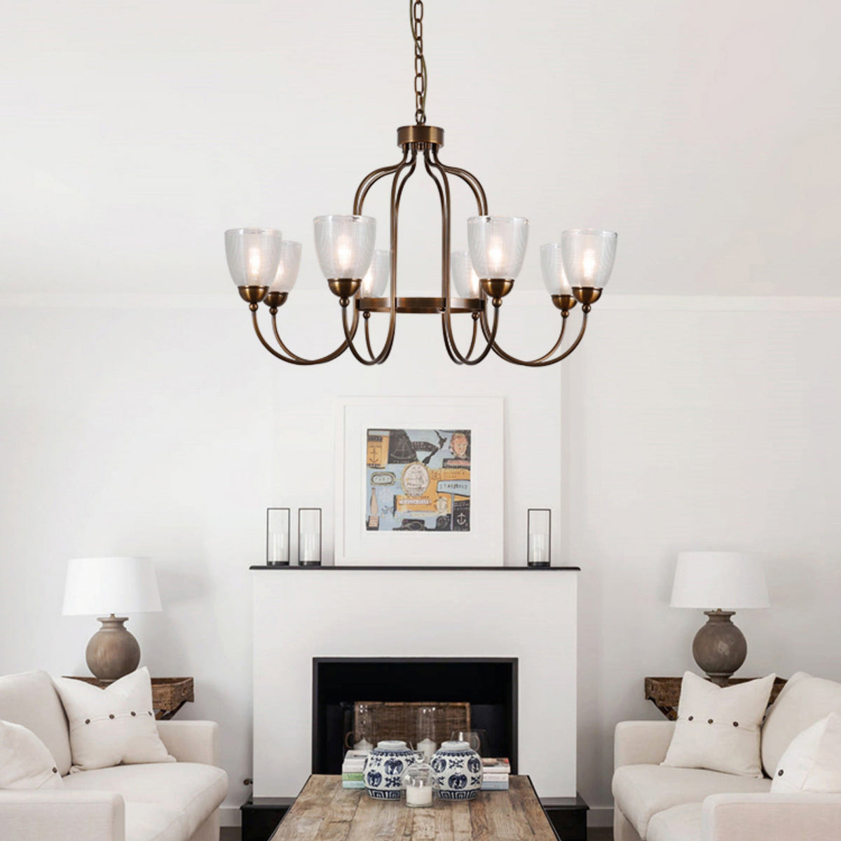 Caraeara Postmodern Luxury Glass Chandelier