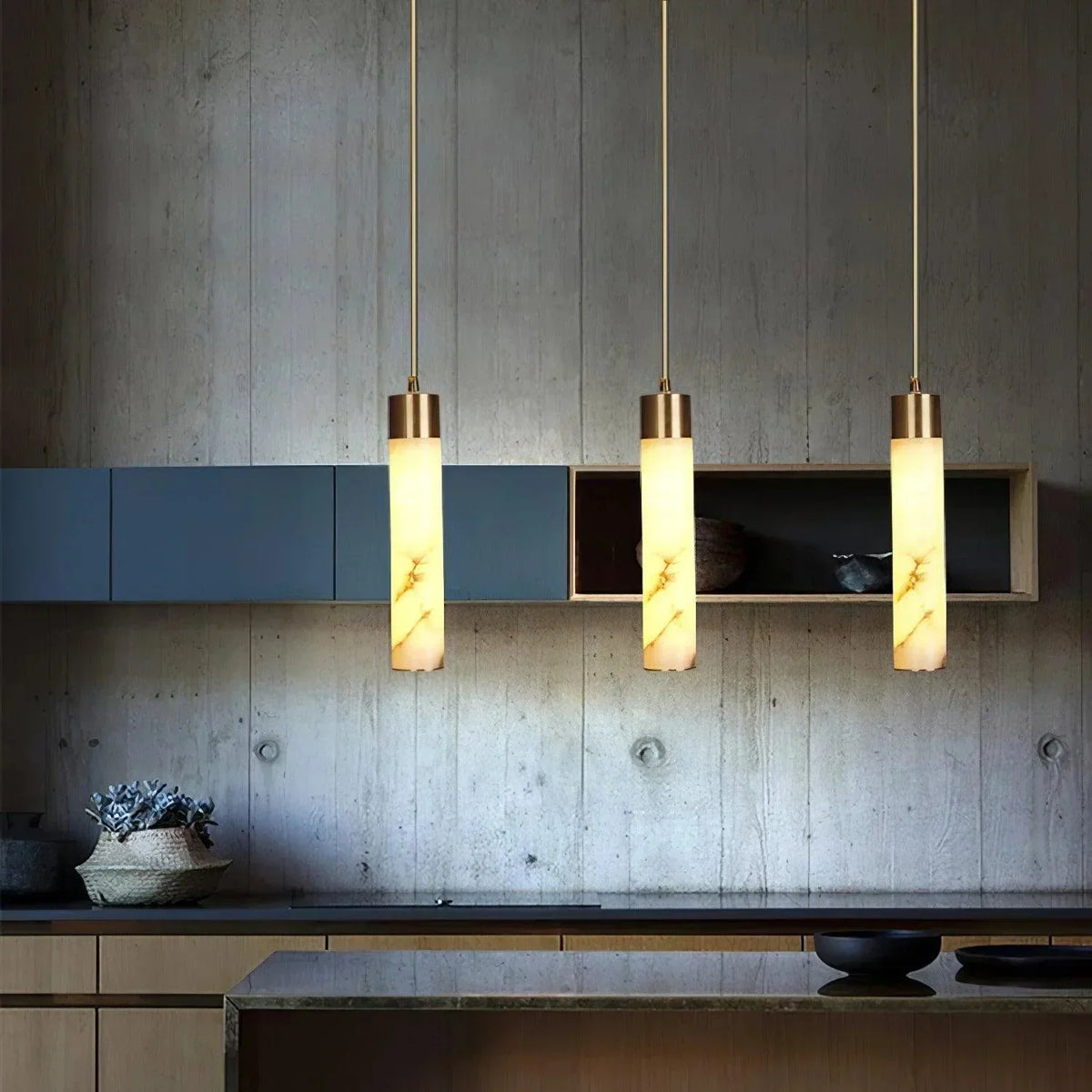 Jumavim White Alabaster Pendant Light