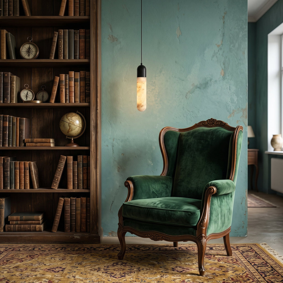 Loxcombe Alabaster Pendant Light