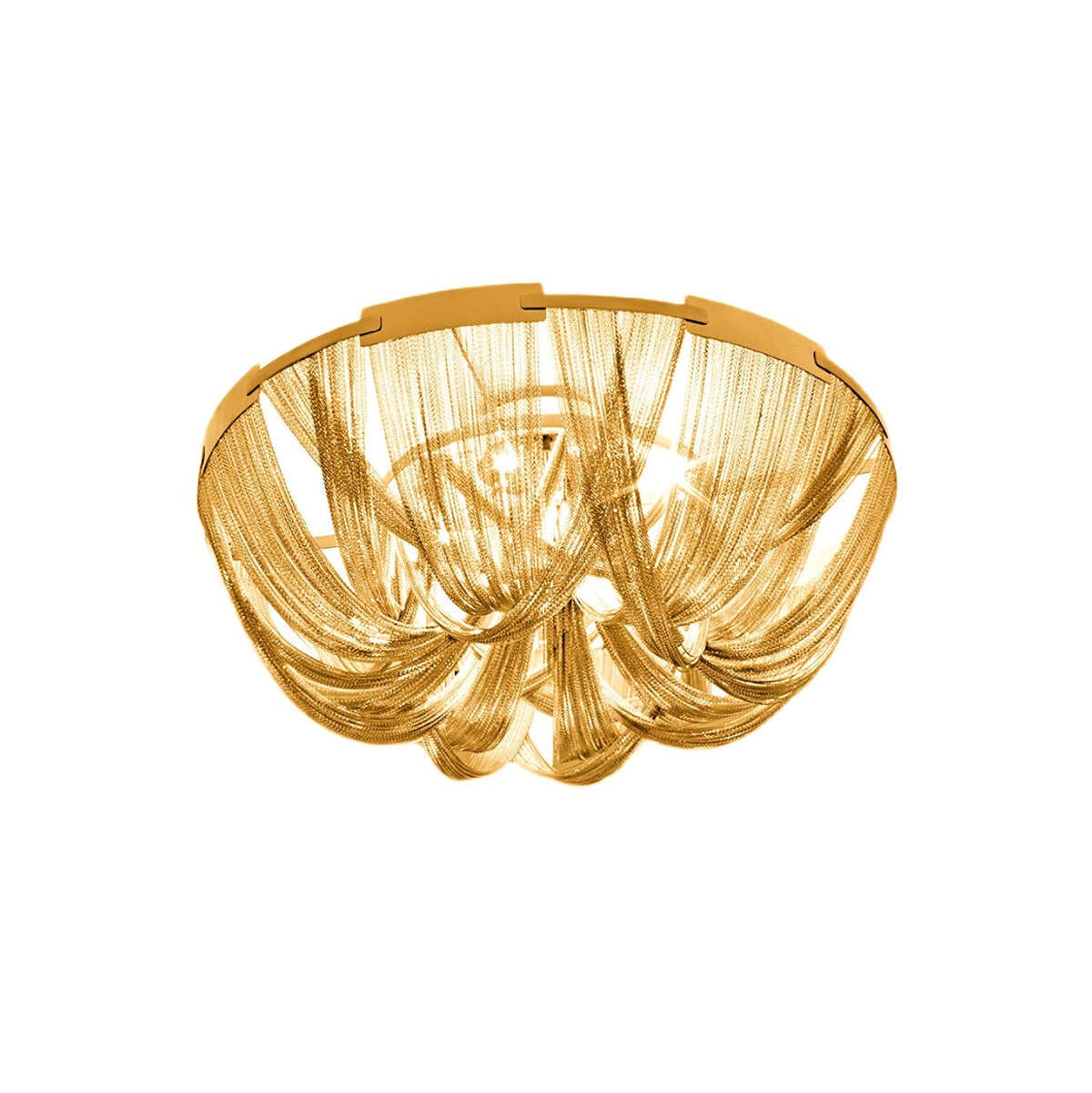 Talj Ceiling Light Tassel Aluminum Chain Nickel Frame