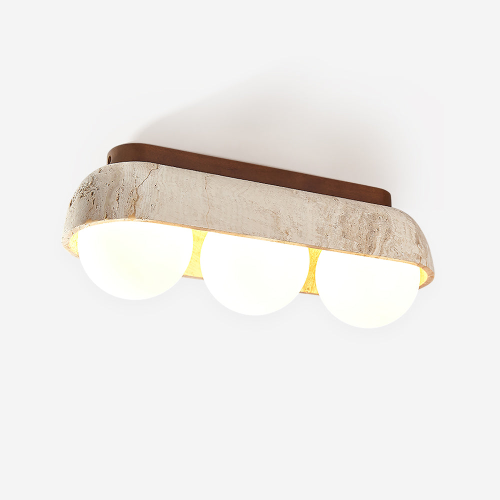 Norelina Ceiling Light Travertine Rectangular