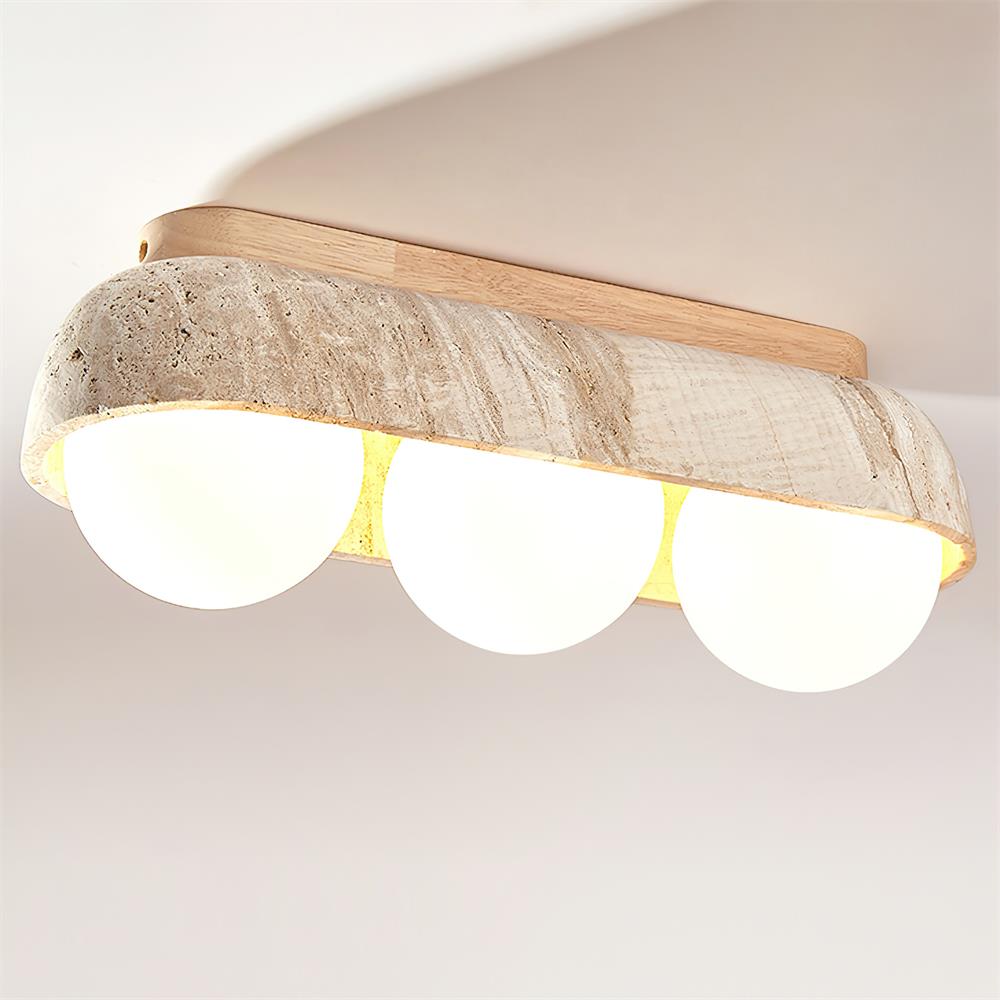 Norelina Ceiling Light Travertine Rectangular