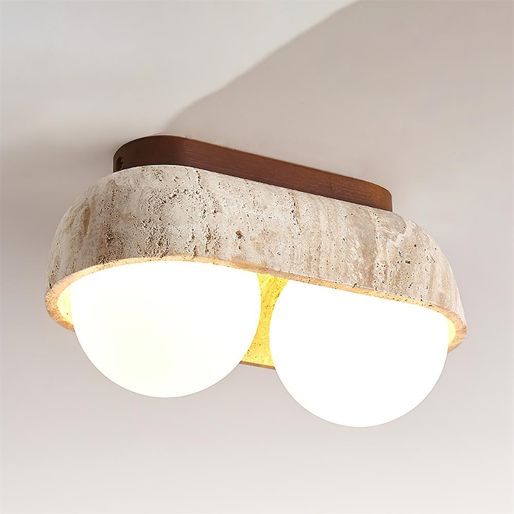 Norelina Ceiling Light Travertine Rectangular