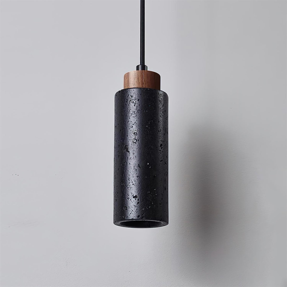 Nerova Pendant Light Travertine Wood Minimalist