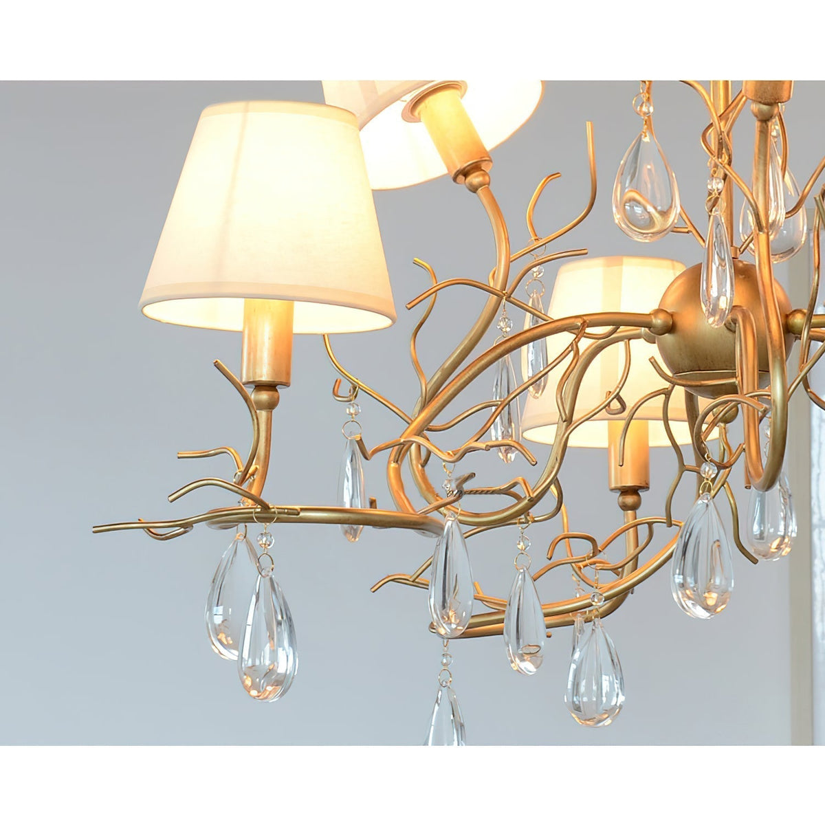 Olsolan Postmodern Luxury Fabric Crystal Chandelier