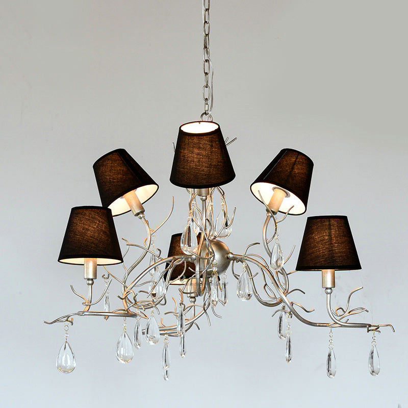 Olsolan Postmodern Luxury Fabric Crystal Chandelier