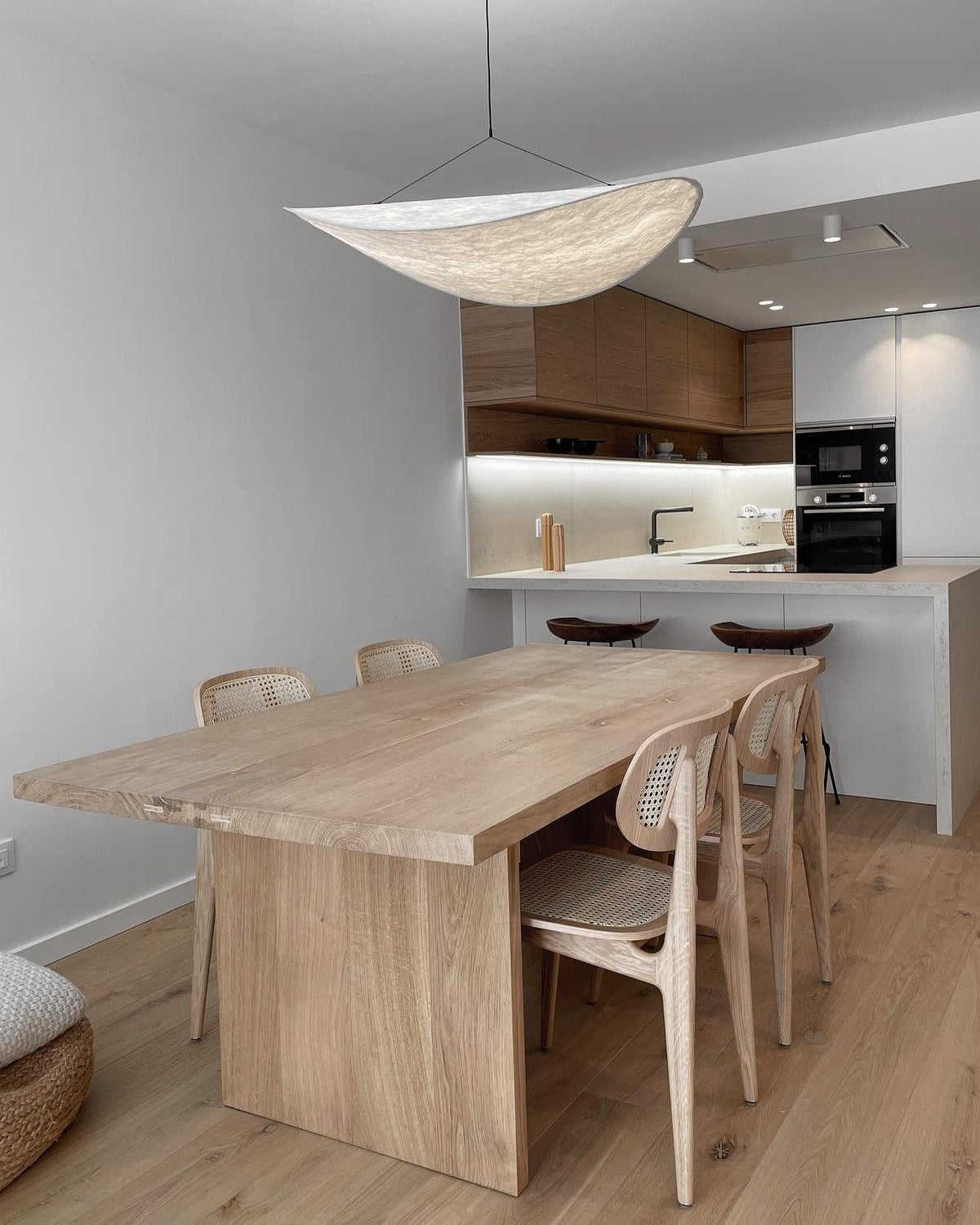 Luminette Minimalist Silk Pendant Light