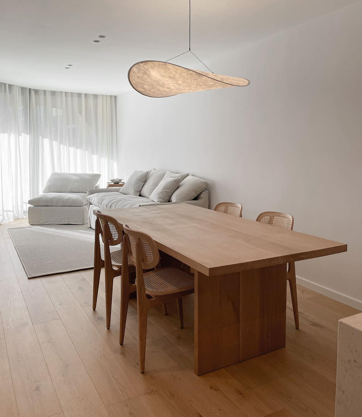 Luminette Minimalist Silk Pendant Light