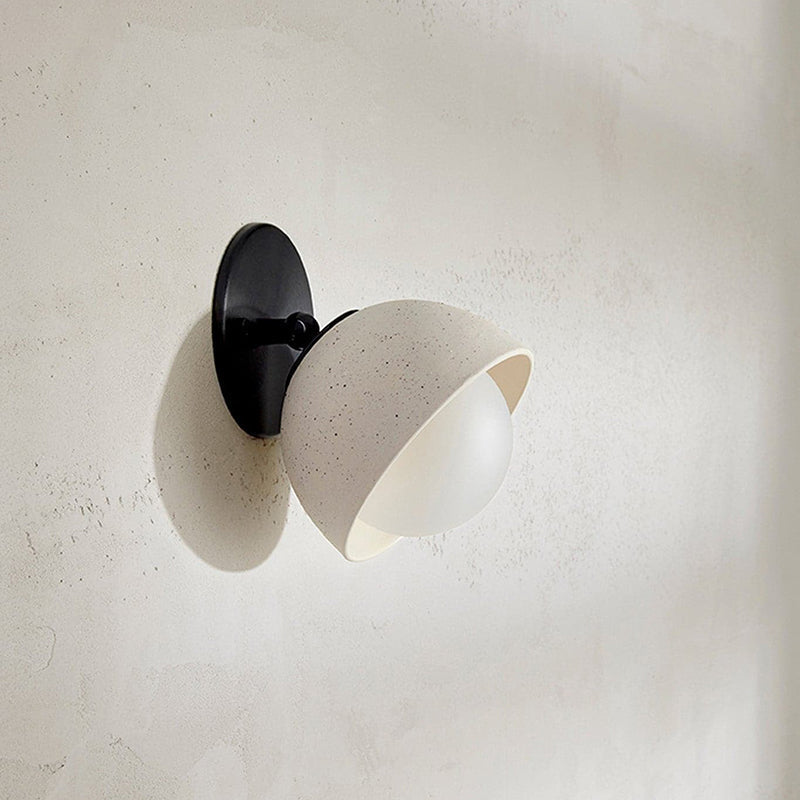 Ellorus Surface Glass Travertine Wall Lamp