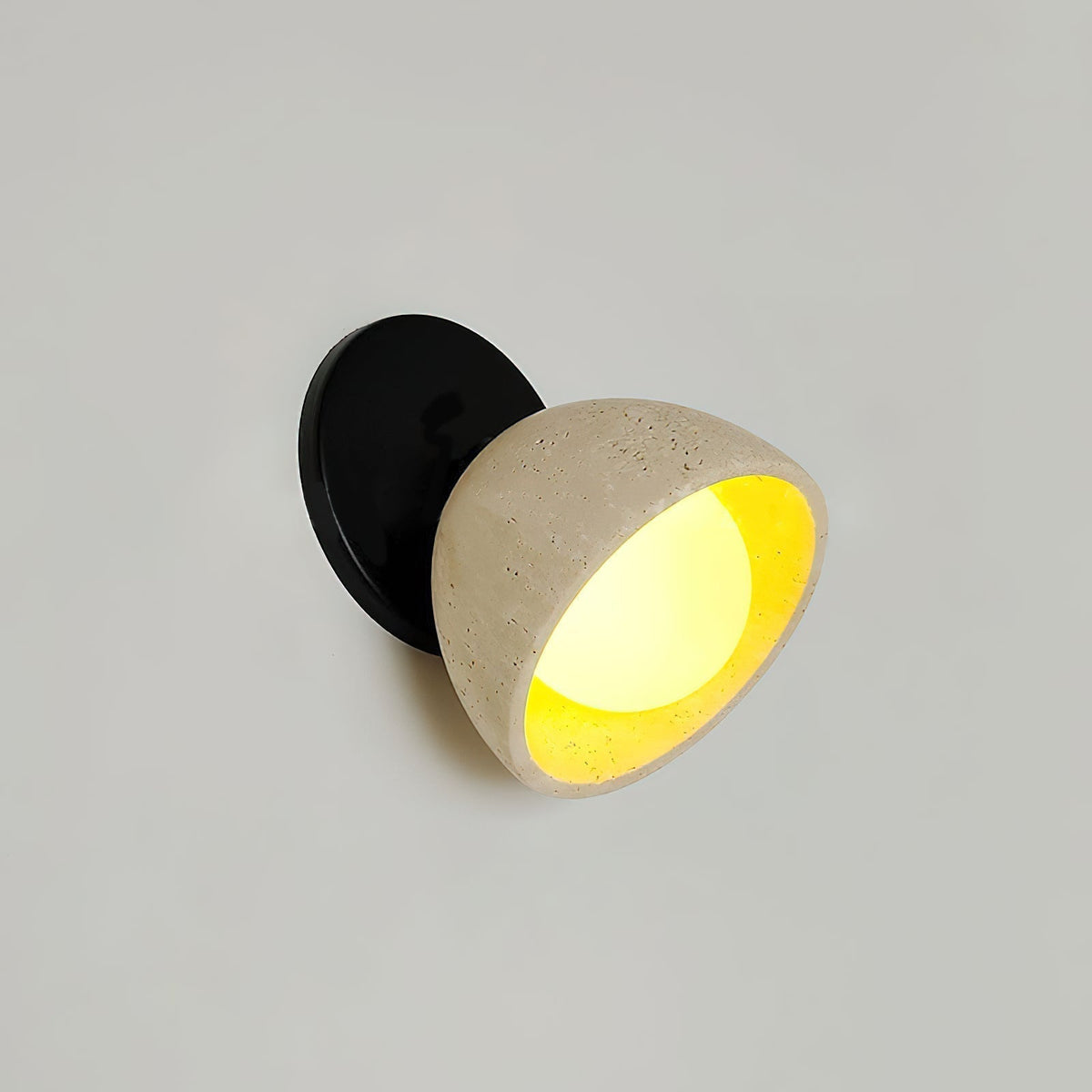Ellorus Surface Glass Travertine Wall Lamp