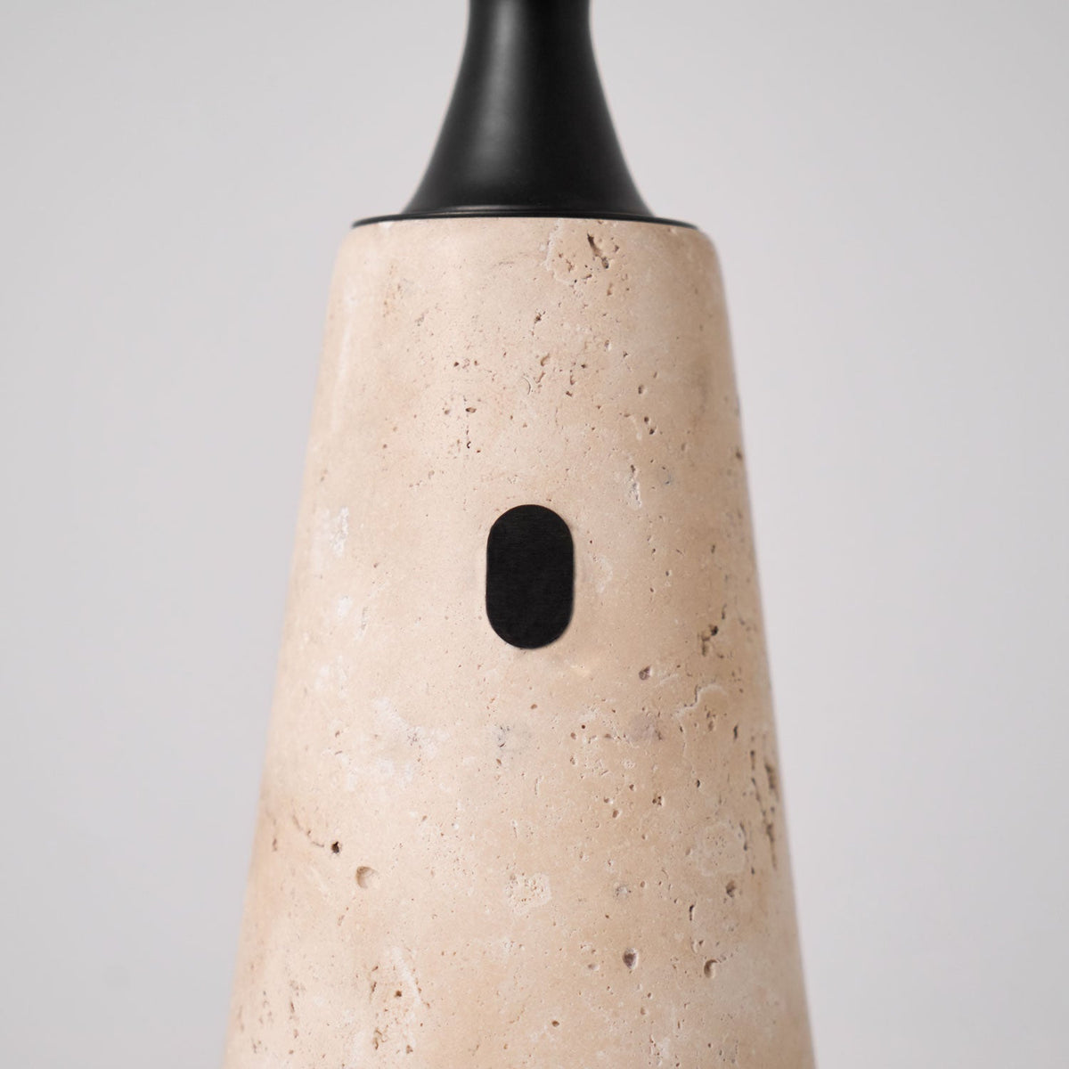 Vespera Sculptural Travertine Table Lamp