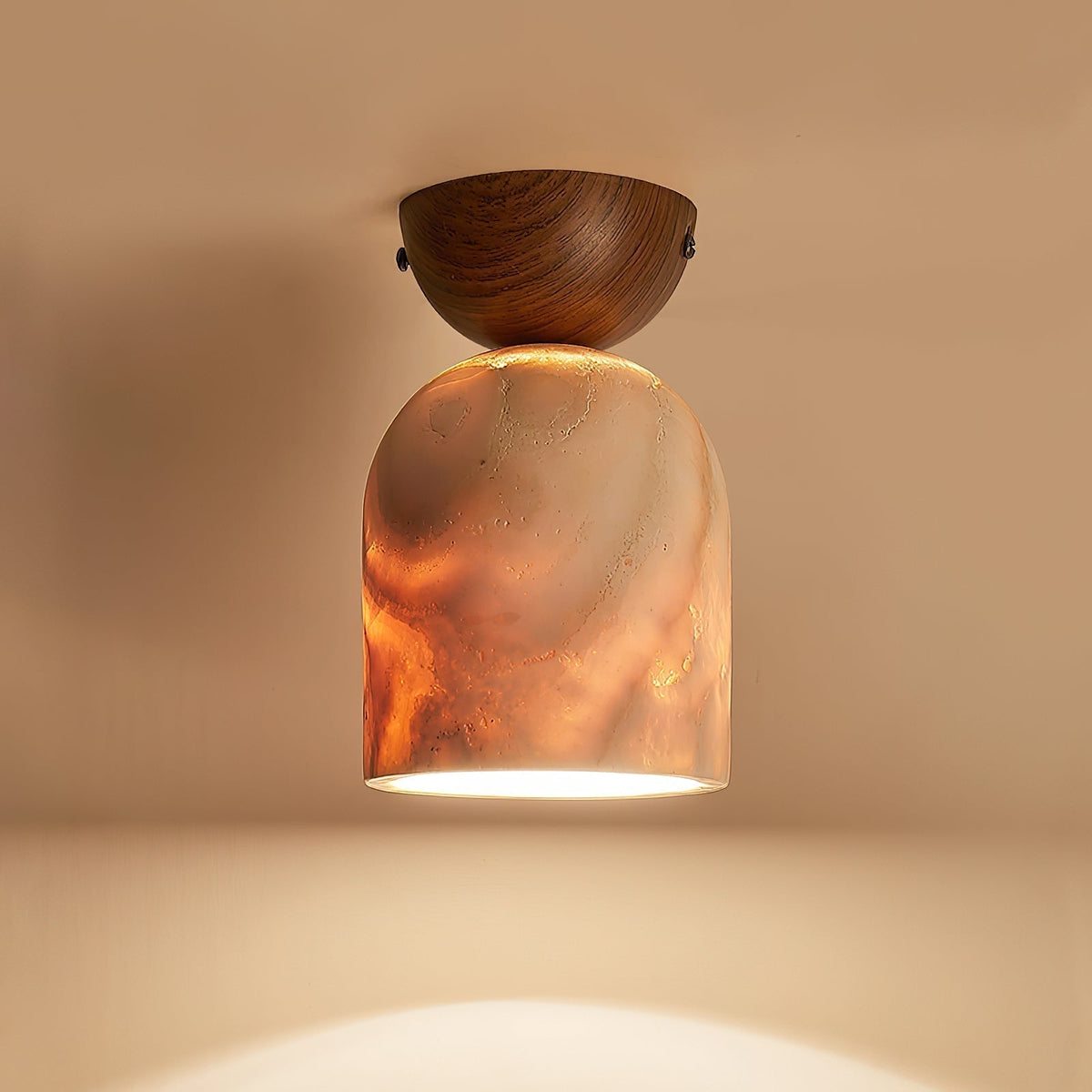 Valeel Cone Travertine Ceiling Lamp