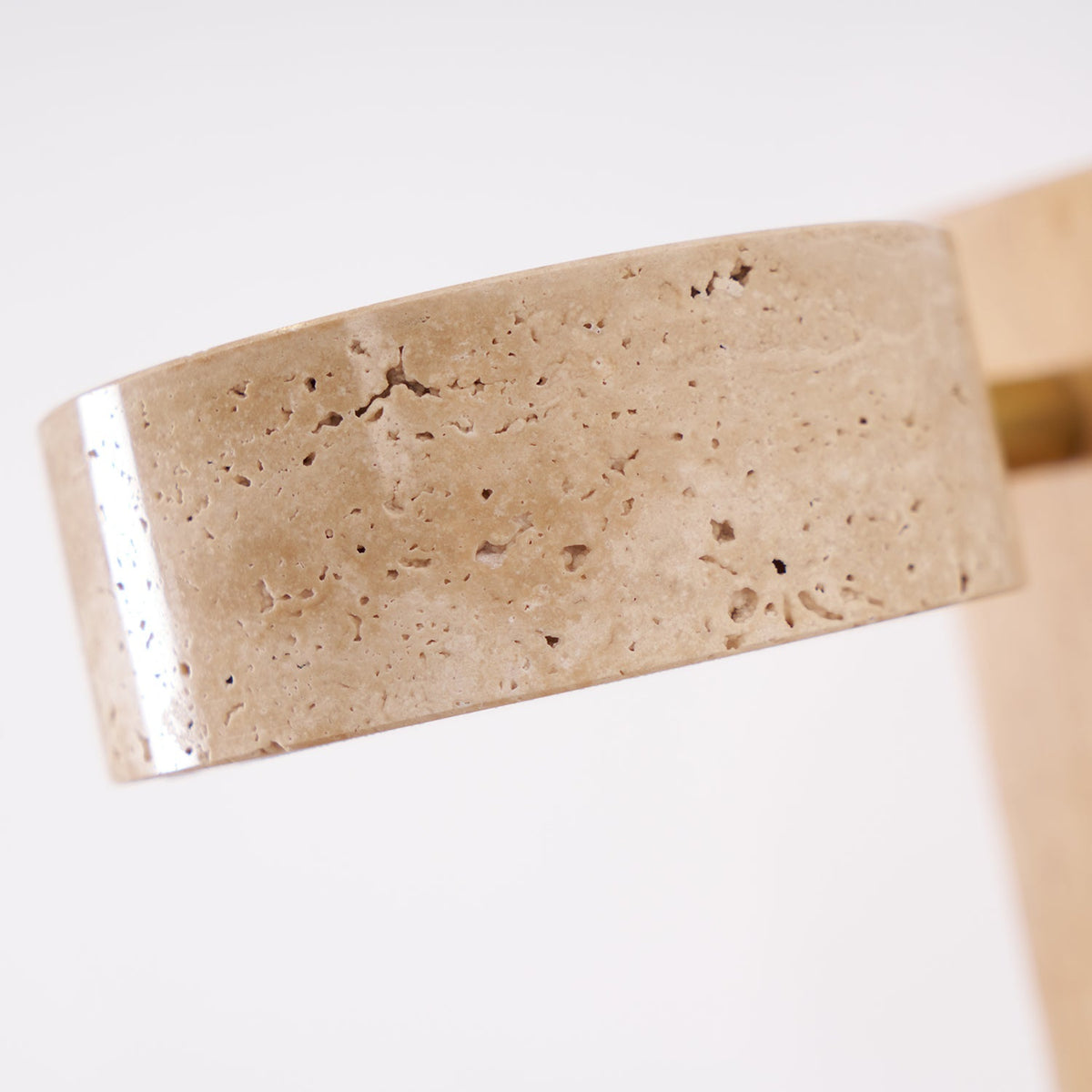 Tavalina Cylinder-Stack Travertine Wall Light