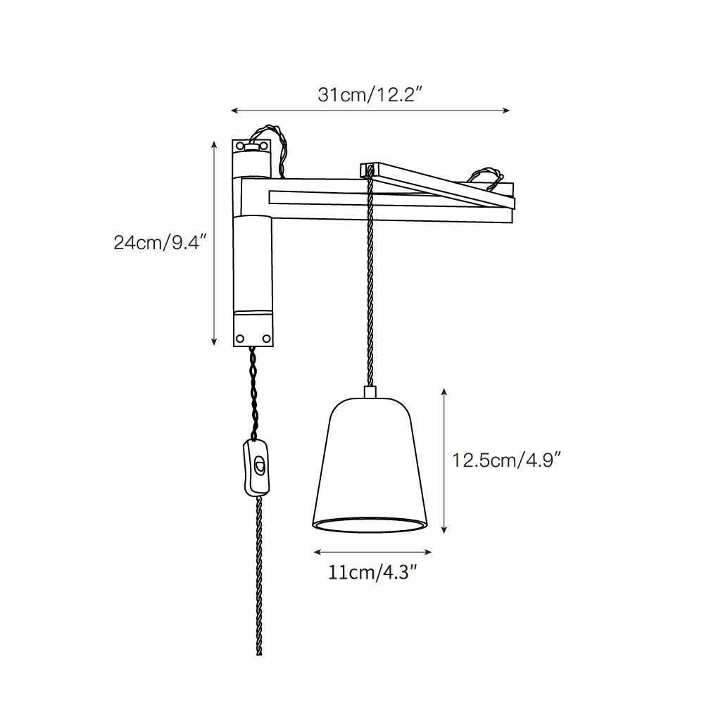 Serisenne Travertine Swing Arm Wall Sconce