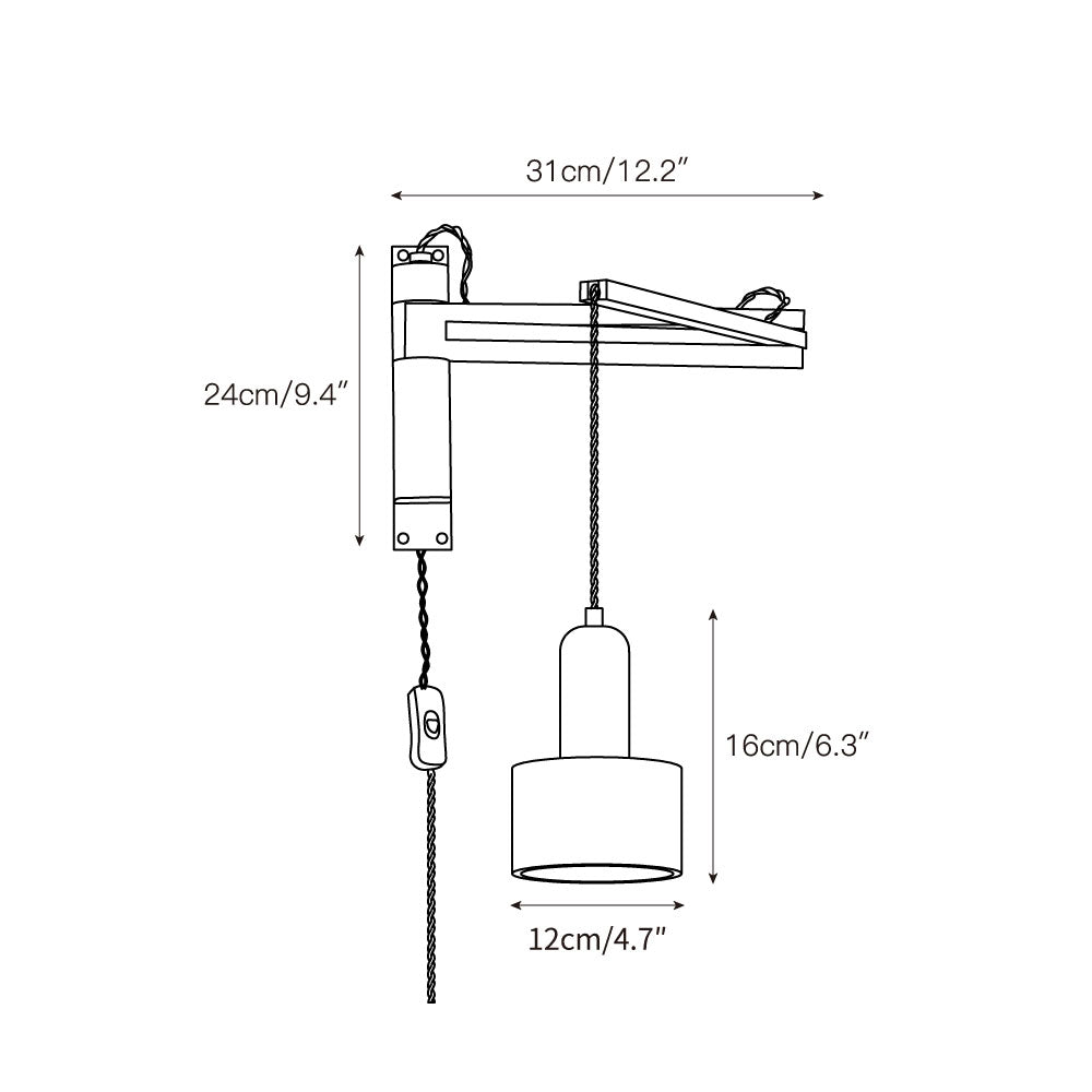 Serisenne Travertine Swing Arm Wall Sconce