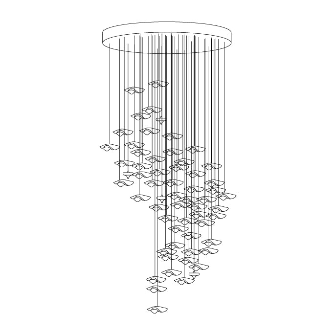 Lioreora Art Glass Chandelier