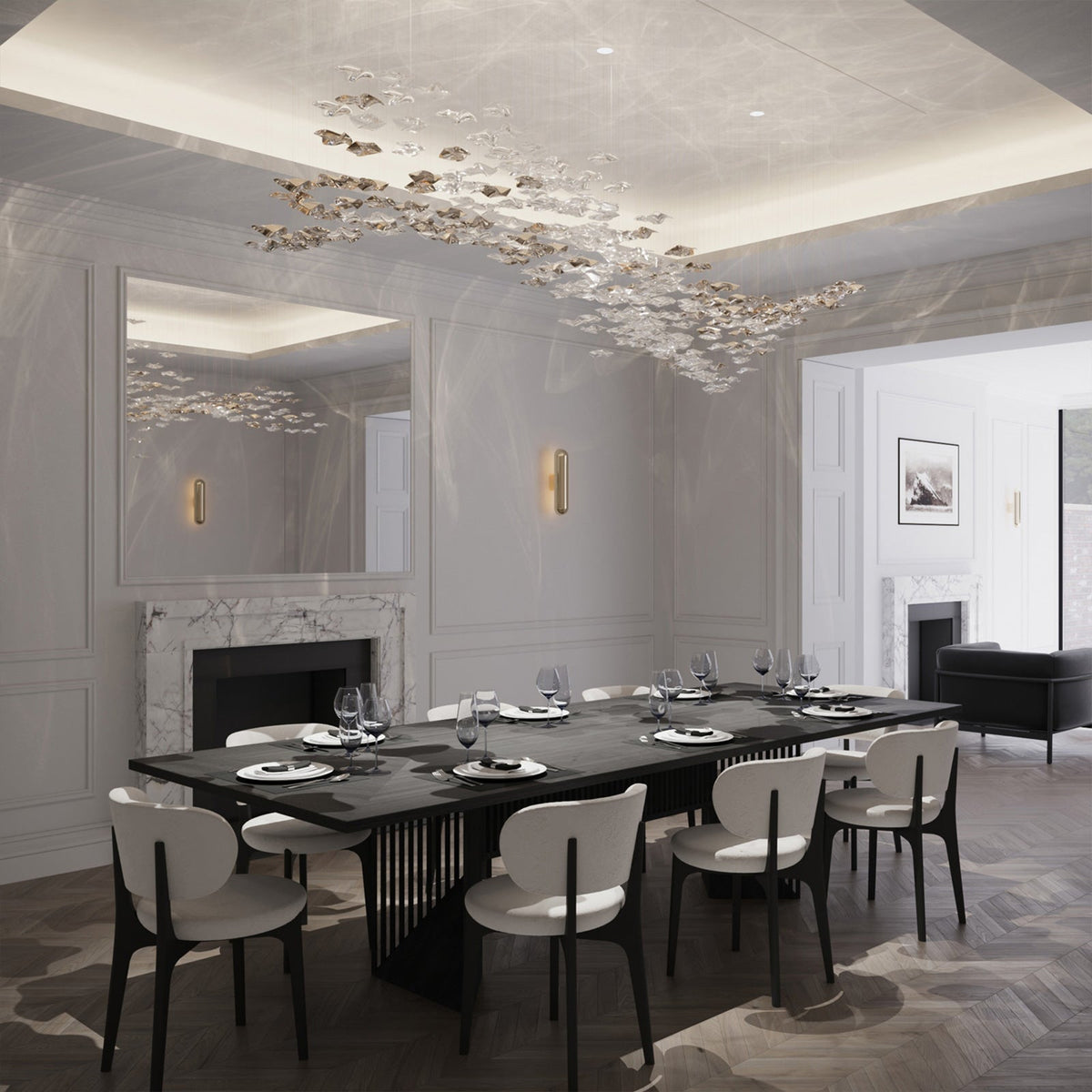 Lioreora Art Glass Chandelier