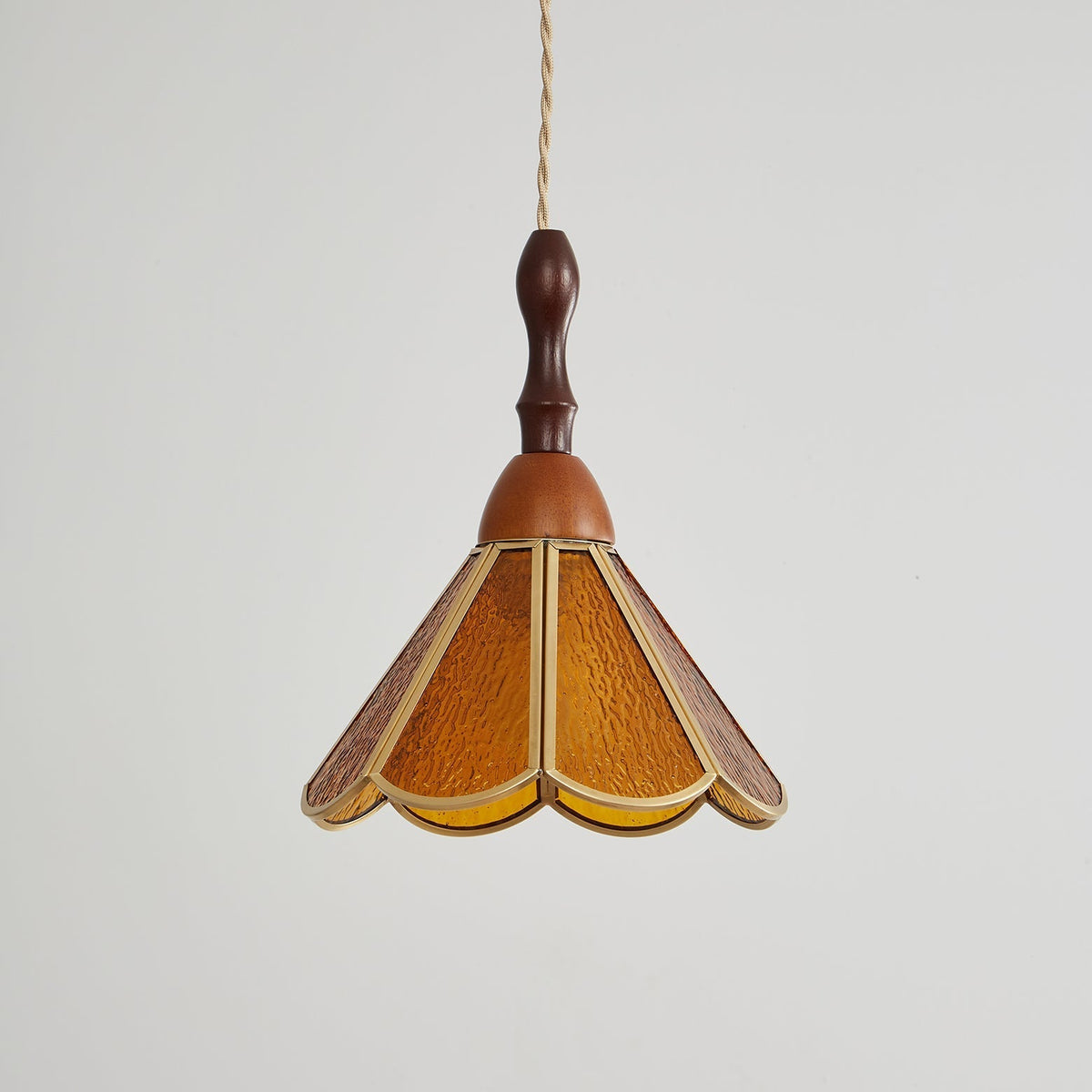 Creshen Wood & Glass Vintage Pendant Lamp