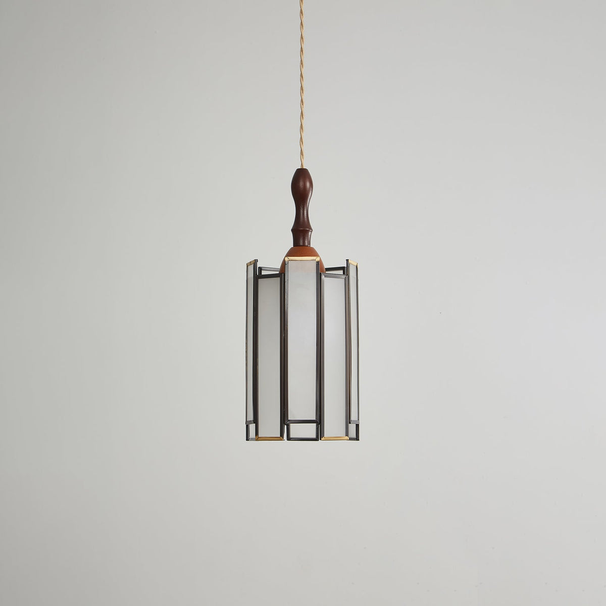 Creshen Wood & Glass Vintage Pendant Lamp