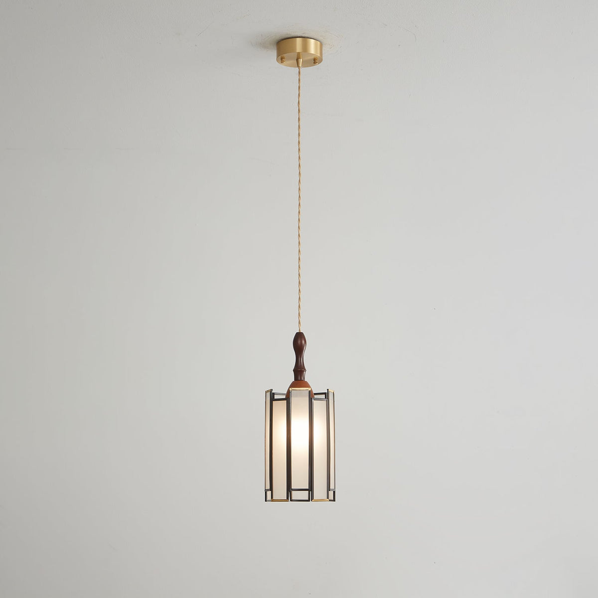 Creshen Wood & Glass Vintage Pendant Lamp