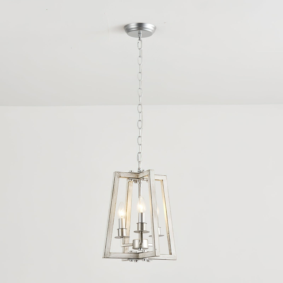 Tinsley Vintage Open Frame Wood Pendant Lamp