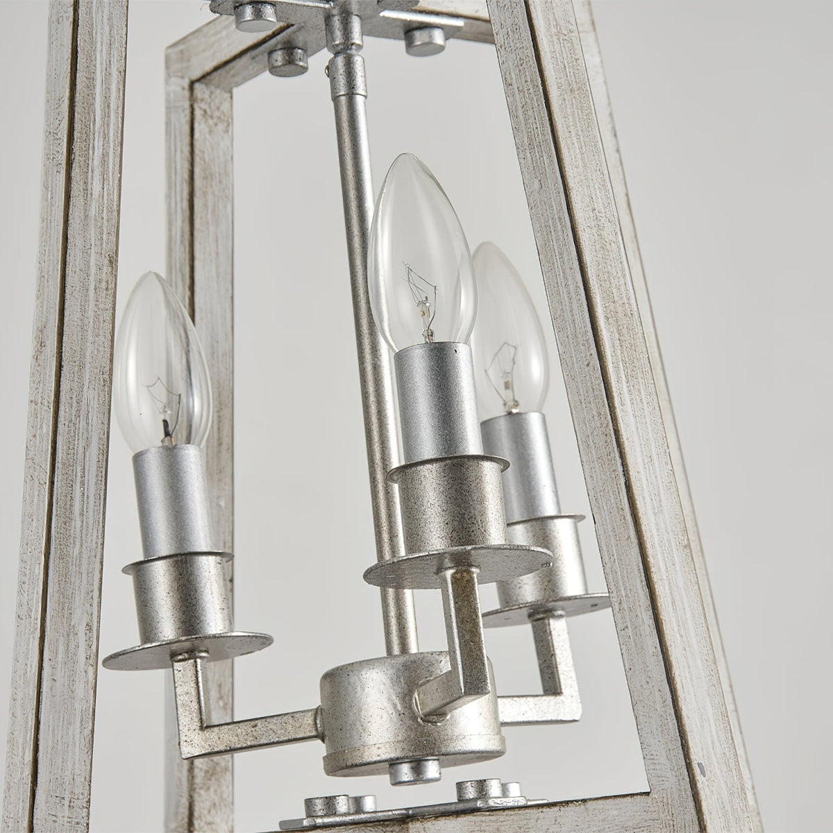 Tinsley Vintage Open Frame Wood Pendant Lamp