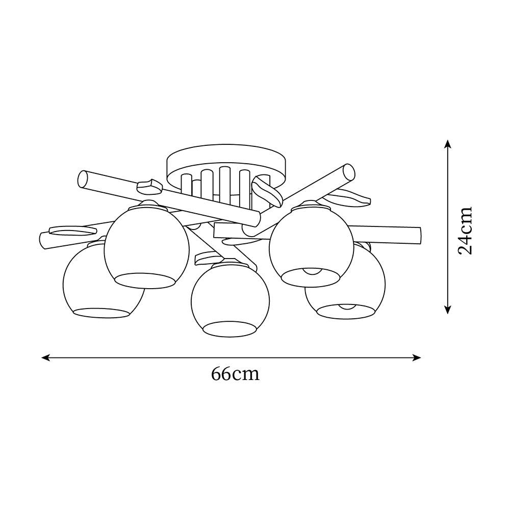 Willow Wood Minimalist Ceiling Light