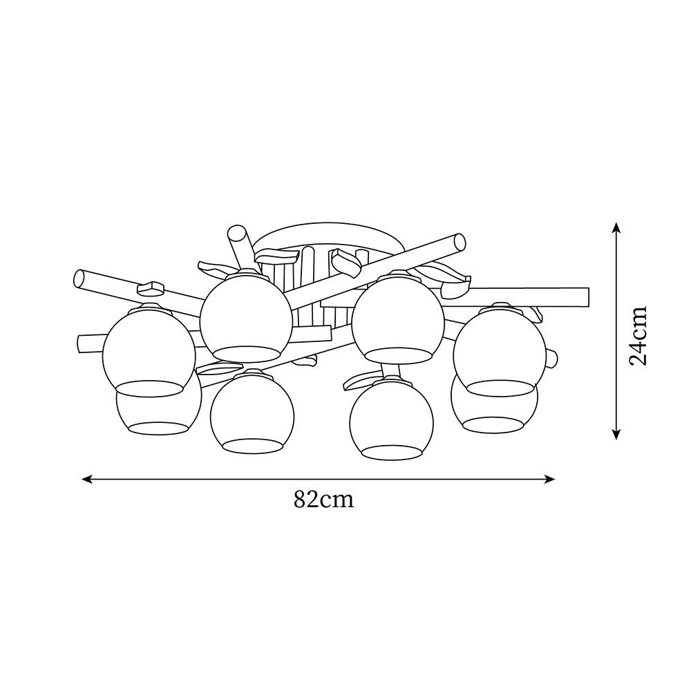 Willow Wood Minimalist Ceiling Light