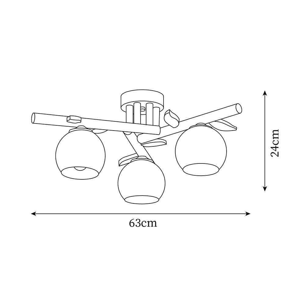 Willow Wood Minimalist Ceiling Light