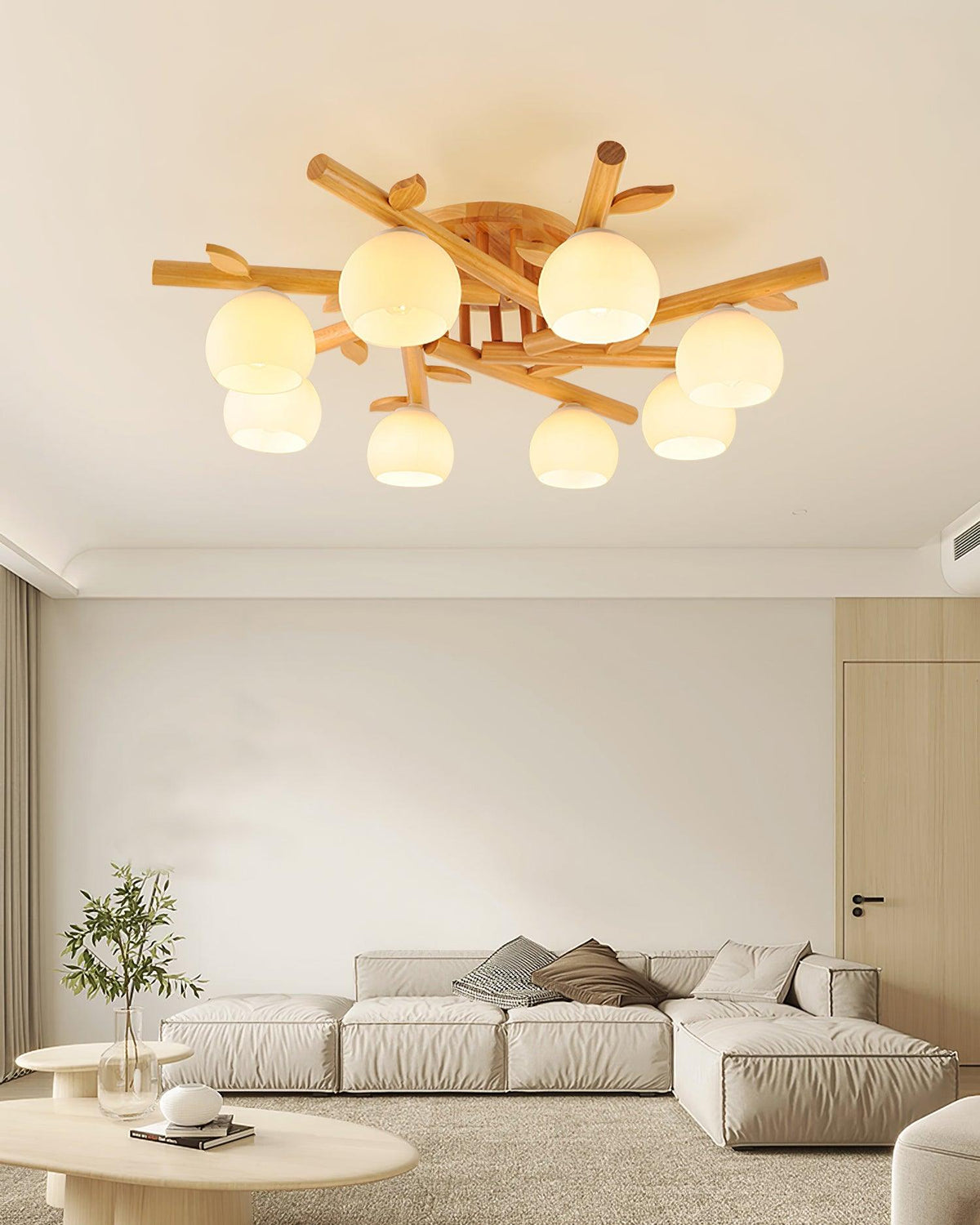 Willow Wood Minimalist Ceiling Light