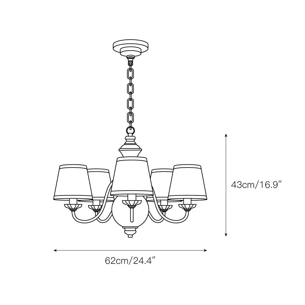 Tofty Postmodern Luxury Fabric Chandelier