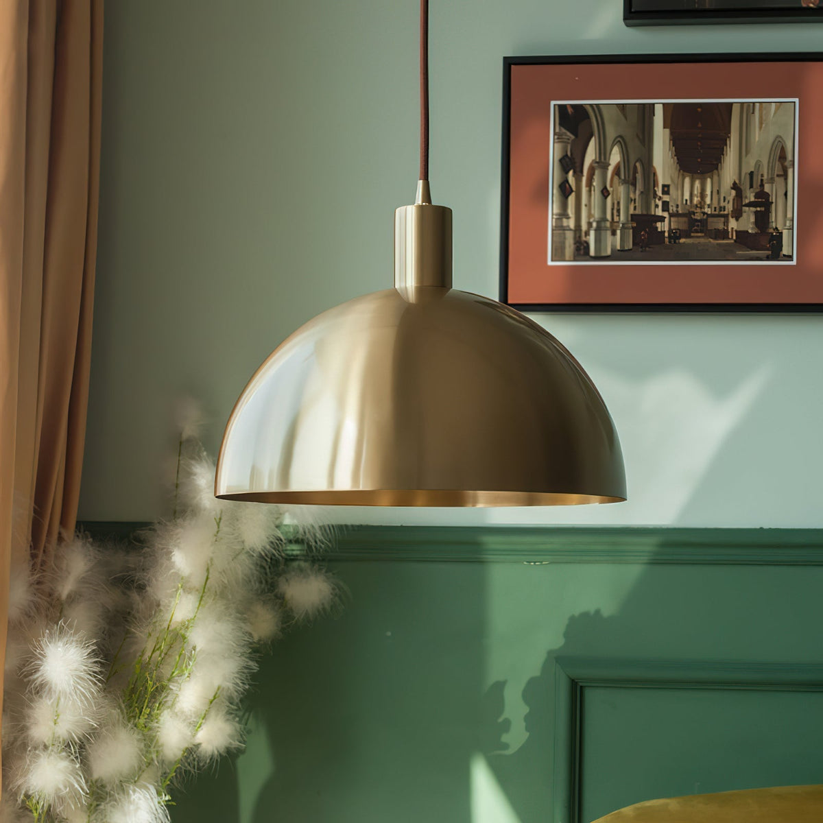 Tondo Dome Brass Pendant Light